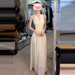 Karrar betsey | V-Neck Halter Strap Dress Maxi