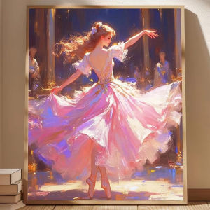 Bandai | A Set of Adult Unframed Digital Oil Painting Kit Featuring A Dreamy Dancing Fairy Perfect for Wall Decoration Thanksgiving