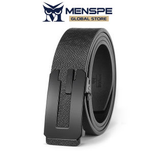 MENSPE Men Belts Real Cowhide Leather Belts Automatic Buckle Belt for Men Original Leather Men’s Waist Belts Nonporous Casual Business Belt Jeans Belt for Men