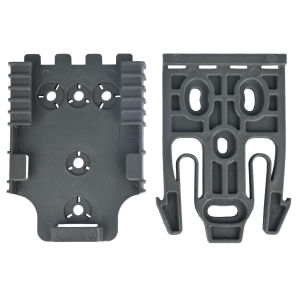 Quick Locking System Kit (QLS Kit) QLS 19 Locking Fork and QLS 22L Receiver Plate for Drop Leg Holster Duty Belt and Mid Ride