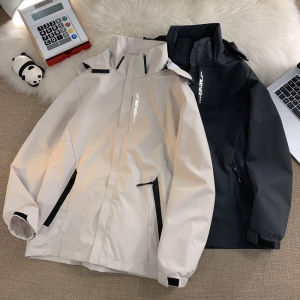 American Functional Workwear Jacket Mens Oversize Couple Outdoor Trendy Brand Hooded Windbreaker Jacket Youth Pop Style