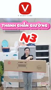 Thanh Chắn Giường Gấp Gọn Không Cần Lắp Ráp Cao Cấp V-BABY N3 NEW 2024 ( 1 Thanh Chắn 1 Mặt )