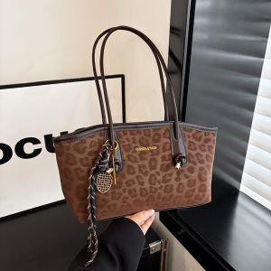 clu Leopard Print Tote Bag Women Large Capacity PU Shoulder Bag Fashion Daily Crossbody ulc