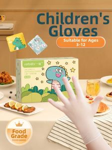 YERBABY | Food Grade PVC Latex-free Disposable Gloves for Children Small Size
