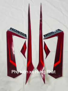 Bộ tem decal dán xe máy Honda AB Airblade Air blade đời 2020 2021 màu đỏ xám dán xe xám bạc zin thái siêu đẹp