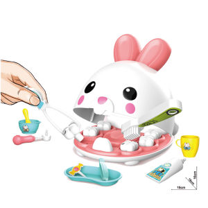 Export Kids Dentist Pet Puppy Rabbit Brushing Teeth Pulling Tooth Decay Cleaning Teeth Doctor Toy Girl Gift
