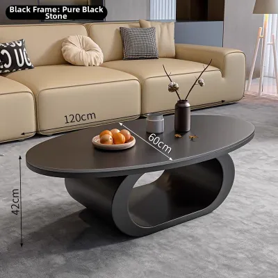 Modern Minimalist Oval Coffee Table