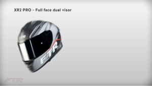 FTR Helmets XR2 Pro - Ricon Matte Grey Full Face Dual Visor | MotorChoice 888