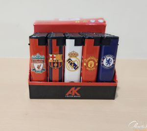 (1 box 25 pcs) Ak football windproof lighter non-refillable