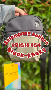 Tas Selempang Pria Kalibre Observold 01 Travel Pouch 1L Black-Khaky 921516054/921516 054