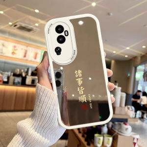 Reno15 Phone Case Mirror Surface Soft Silicone Full Protection Womens Makeup Mirror Anti-Fall Elegant Simple Design
