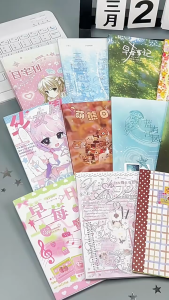 MUSASI Japanese Style Sticker Book DIY Pink Scrapbook Sticker Cute Gift Diary Sticker Stationery Supplies