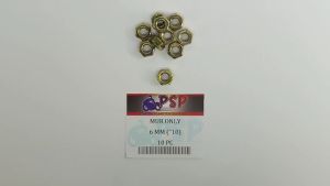 Mur Only 6mm ("10) Harga 1 Pak Isi 10 -  Mor Kuning Nut Only Hex 6 Mili M6 Kunci 10 Drat 1.25