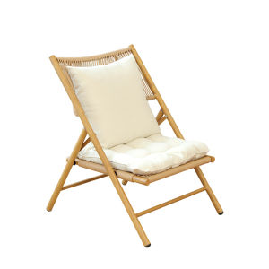 MEIQI | Folding Rattan Lounge Chair For Indoor and Outdoor