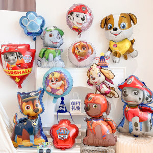 Aluminum Foil Balloons Paw Patrol Birthday Boy Baby One Year Old Cartoon Little Dog Daily Achi Cute Cartoon Print Standard Color
