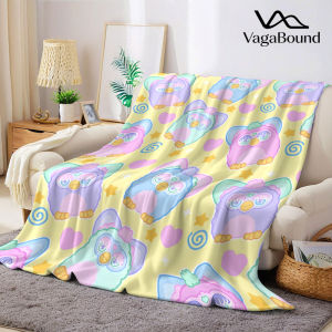 Pastel Furby Flannel Blanket Warm Soft Halloween Christmas Decorative Couch Warm Cozy All-Season Gift