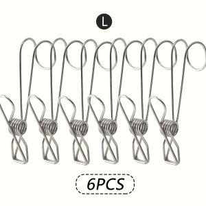 Stainless Steel Multifunctional Bathroom Clothes Clip Small Windproof Storage Hook for Household Use