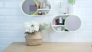 Punch Free Bathroom Storage Shelf - Green