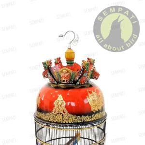 SEMPATI Gantungan Sangkar Perkutut Besi Motif Kipas Gantungan Cantolan Sangkar Kandang Kurungan Burung Perkutut Puter Derkuku Anggunan Tekukur GTGPKT
