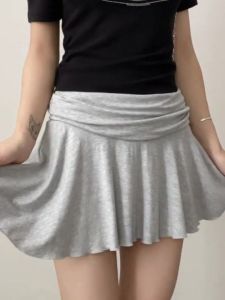 Summer Thin Yoga Casual Sports Short Skirt Womens Loose Versatile Half-length Anti-exposure American Hot Girl Commute Style