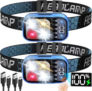 XIWANGFIRE | Đèn Pha LED Có Thể Sạc Lại Với Cảm Biến Và Đèn Báo Pin Đèn Cắm Trại XPG+COB Siêu Sáng Chống Nước Góc Chiếu Sáng Cao/trung Bình/thấp