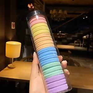 WE Ikat Rambut Wanita Set 20pcs Box Tali Ikat Rambut Polos Warna Warni Import Fashion Korea Wanita