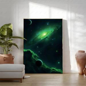 Bandai | Cool Universe Space Poster Removable Wall Sticker Self Adhesive Art Mural Home Office Living Room Dining Room Wall Decor