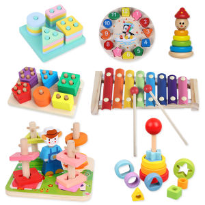 Wooden Educational Toys Shape Puzzle Color Geometric Board Jigsaw Blocks Best Gift Toys for Kids