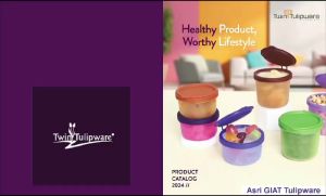 Twin Tulipware Wadah Bekal Bulat Bersekat 2 Apa Isi Piringmu TWIN MEAL BOX 1200 ml Asri Tulipware