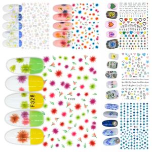Sticker Dán Móng Tay 3D Chống Nước Hoạ Tiết Bông Hoa / Religious Love Cross / Gấu Bear / Nền Gạch Bông / Nails sticker Series F026 - F032