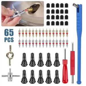 69Pcs Tire Valve Stem Repair Installation Tool Kit Specialized Puller Tools Complete Solution For Tubeless Tires On Cars
