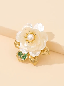 Elfindo-218 Bros Accessories Wanita Mewah Kekinian Model Bunga Anti Karat Simple Elegant