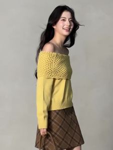 YIKEXIAOYEMEI | Chân Váy A-line Caro Giúp Gọn Đỏng