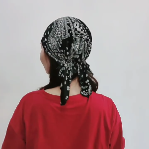 Heabety  ผู้หญิงมะเร็ง Hijab Chemo ผมร่วงหมวกเทอร์โบ Pre-Tied Headwear Bandana ใหม่