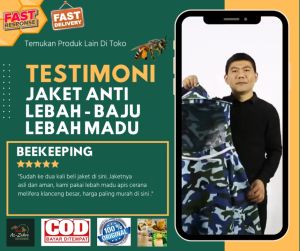 Baju jaket lebah anti sengatan warna loreng peralatan lebah beekeeping pakaian panen madu lebah baju tawon