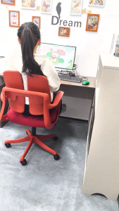 WISDOM A28 Ergonomic Childrens study chair with Dual Backrests & Lumbar Support | Breathable Upholstered Home Office Chairs For Study Room & Living Room Chairs