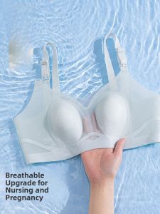 MiiOW | Maternity Nursing Bra Wireless Thin Design Feeding Breastfeeding Women Underwear Comfortable Nylon Fabric V-Neck Adjustable Straps
