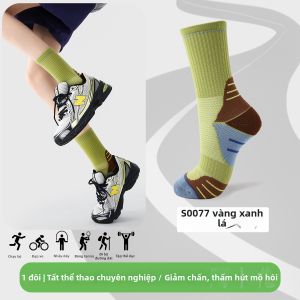 Acalen | Vớ Thể Thao Chống Sốc Thấm Mồ Hôi Mid-calf có Đế Terry