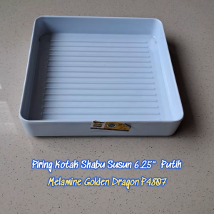 Piring Kotak Shabu Susun 6.25" Melamine - Golden Dragon P4807 - Food Grade, Stylish & Aman (RECYCLE FREE) - Golden Dragon Houseware