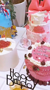 Topper Cake Happy Birthday Akrilik Hiasan Kue Ulang Tahun Acrylic Dekorasi Tusukan Kue Ultah HBD