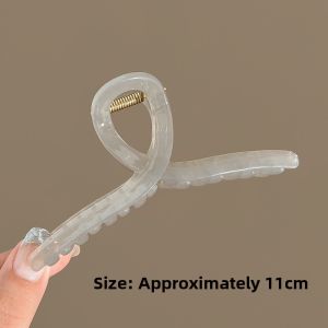 Large Acrylic Hair Clip for Women Korean Style Summer Hair Accessory Shark Clip Back Brain Hairpin Fashionable Hair Clip