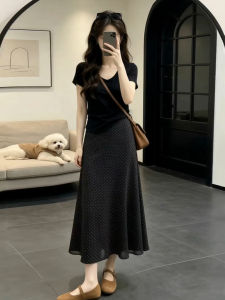 SUSIEYUAN | Bộ Đầm Chấm Bi Phong Cách Hàn Quốc Mới