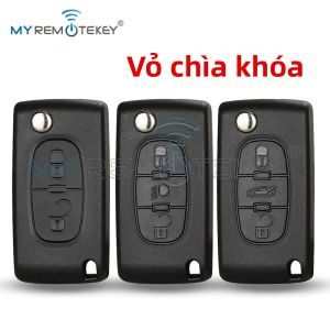 Vỏ Chìa Khóa Điều Khiển Từ Xa REMTEKEY Dành Cho Peugeot 207 307 308 407 607 807 Và Citroen C2 C3 C4 C5 C6 - Vỏ Chìa Khóa Nhựa Tùy Chọn 2/3/4 Nút