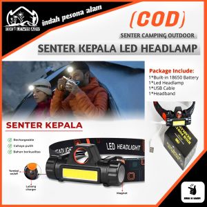 (COD)-headlamp senter kepala outdoor OR-112 orenchi 2 lensha