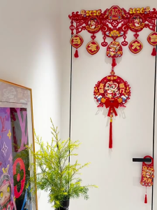 2026新年装饰门帘福字挂件马年门帘横彩春节场景布置入户大门拉花挂饰