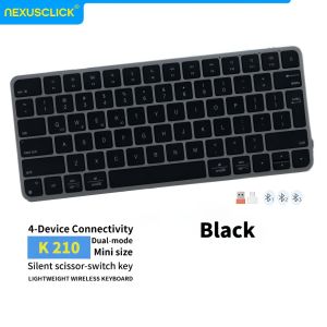 NexusClick K230 109 Keys Slim Wireless KeyboardDual Mode Silent Scissor‑Switch Type‑C Rechargeable Office Home Keyboard for iOS