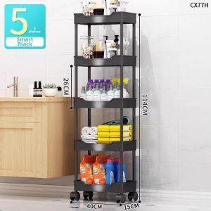 Multifunctional Rolling Storage Rack Modern Minimalist