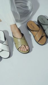 Sara sara NIKKI Sandal Wedges Casual Upper Kulit / Sendal Casual