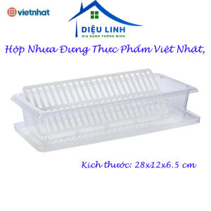 Hộp Nhựa Đựng Đồ Thực Phẩm 6586 Việt Nhật Hộp Đựng Đồ Ăn Bảo Quản Trong Tủ Lạnh Cao Cấp Kích thước: 28x12x6.5 cm tramanhshop