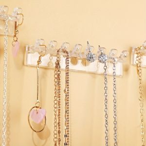 Jewelry Storage Rack Hook Wall Mounted Ring Earring Necklace Women Key Chain Watch Storage Rack